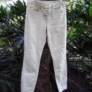 Blank NYC Skinny Jeans 28 Mid rise Lace front